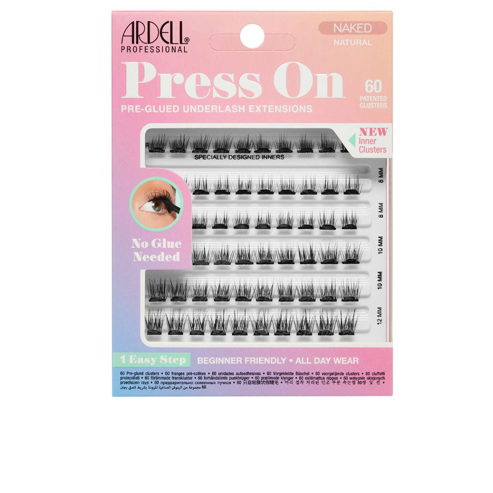 ARDELL PRESS ON pre-glued underlash extensions #naked natural 60 u