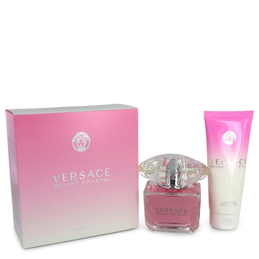 Bright Crystal by Versace - Gift Set -- 3 oz Eau De Toilette Spray + 3.4 oz Body Lotion