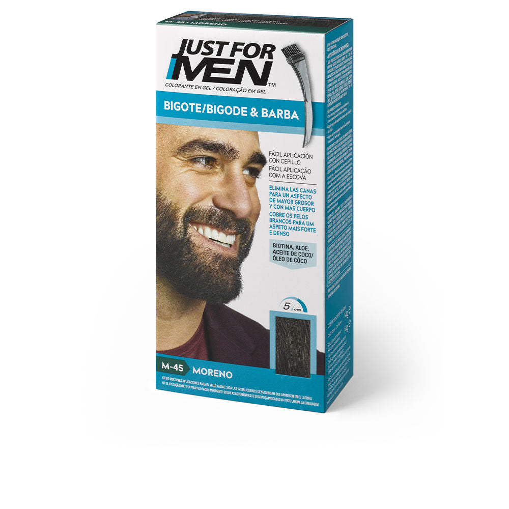 JUST FOR MEN Gel Hair Color for Mustache, Beard and Sideburns #Brown 15 ml